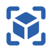 A box that is outlined, depicting a design.